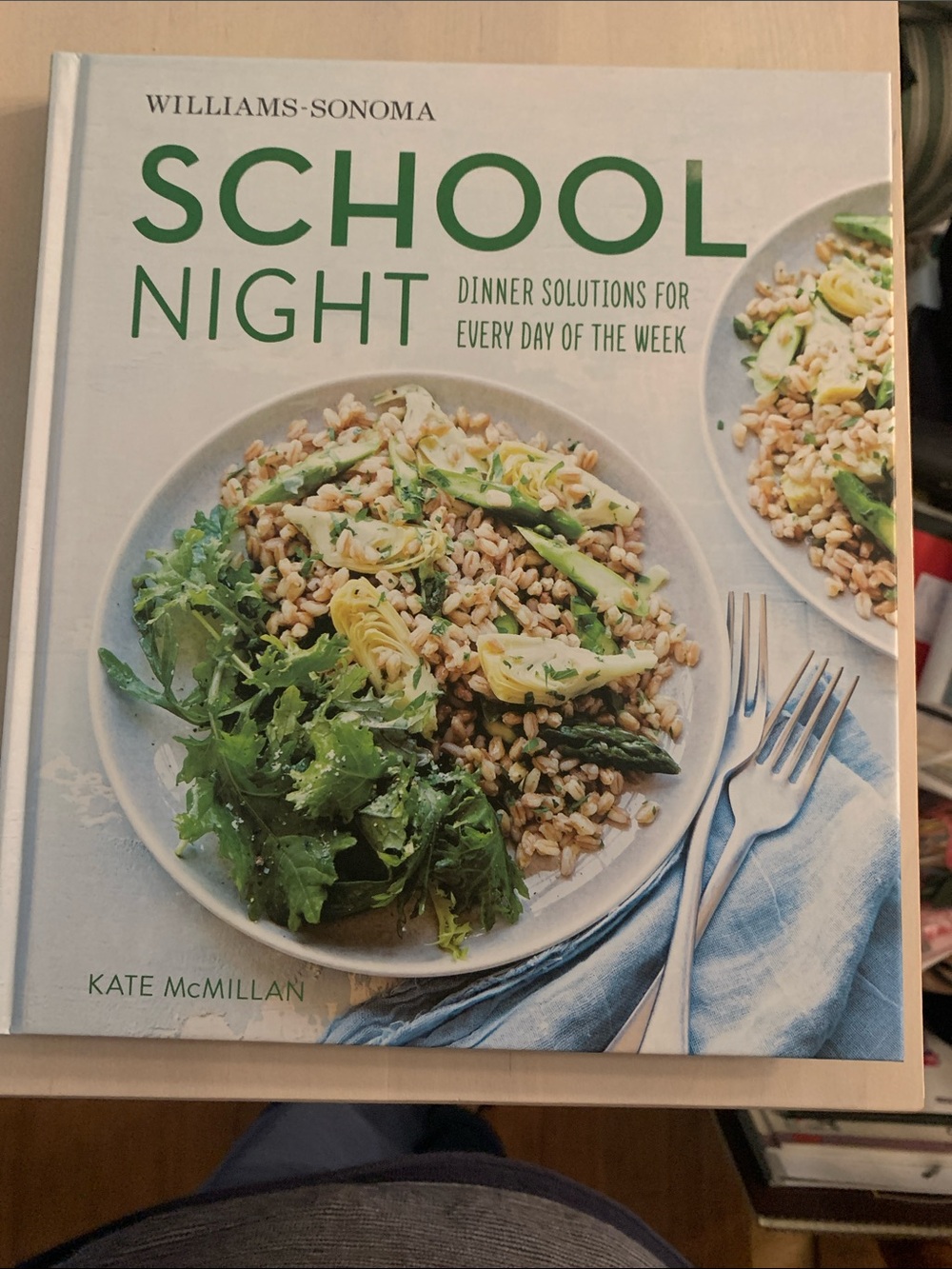 Williams-Sonoma School Night Cookbook — Green & White Cover